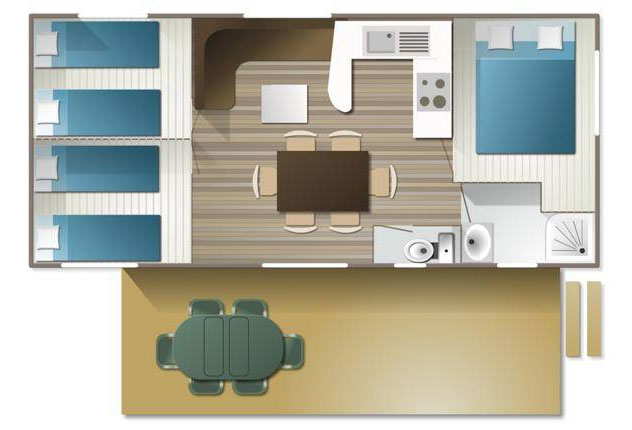 Plan du cottage Tamaris